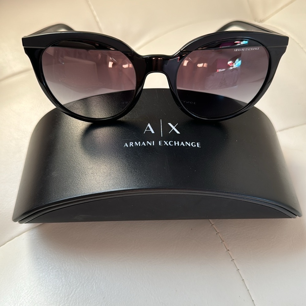 Armani Exchange A/X authentic black sunglasses with case